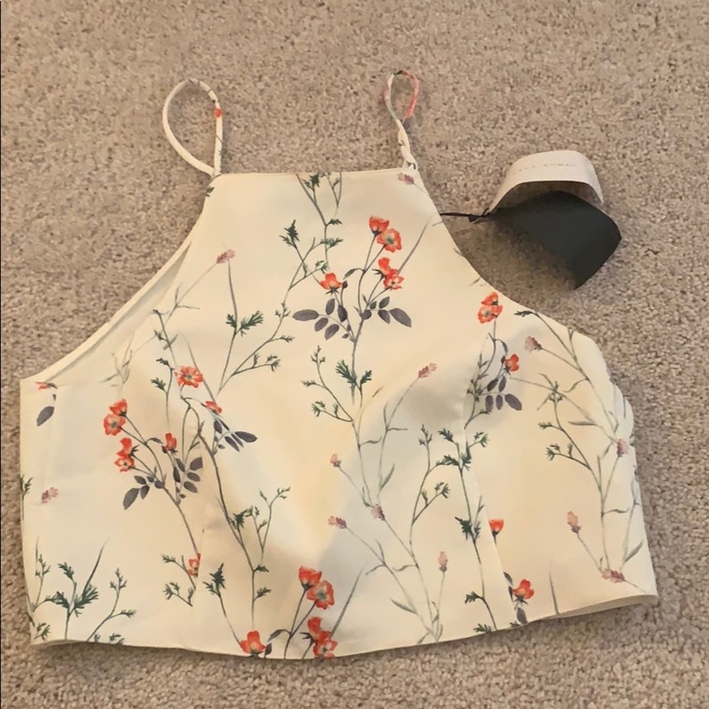Floral Crop Halter Top | Zara